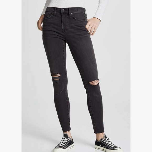 Madewell 9” High Rise Skinny Jean Grey Size 27?(24!)(Check Measurements) - Picture 1 of 13